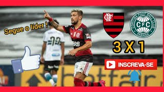 Flamengo vence o Coritiba por 3 à 1 / gols / Entrevista coletiva de imprensa Rogério Ceni.