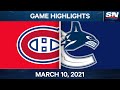 NHL Game Highlights | Canadiens vs. Canucks – Mar. 10, 2021