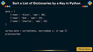 How to sort a list of dictionaries by a key in Python