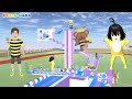 Baby Celine di Sengat Lebah Parkour Beruang Sultan 🐻🐝, Yuta Mio Panik 😱 | Sakura School Simulator