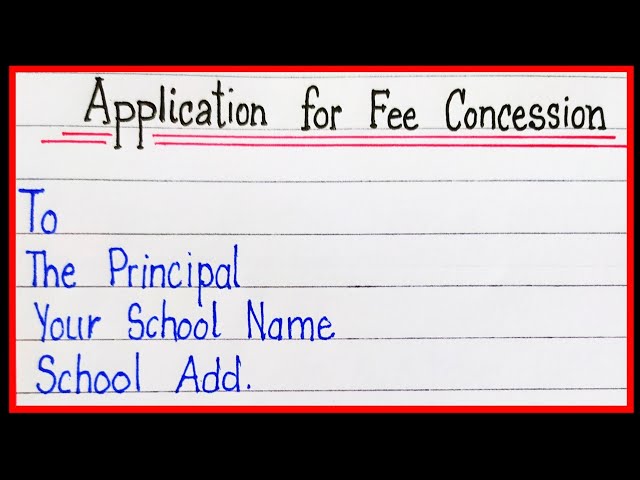 Application For Fee Concession In English Fees Mafi Ke Liye 55 Off Application For Fee Concession In English Fees Mafi Ke Liye 55 Off