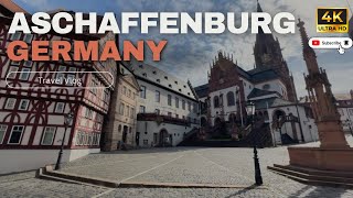 Aschaffenburg 4K Walking Tour | Explore Pompejanum, Johannisberg Palace, Stiftskirche \u0026 More