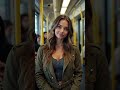 Beautiful girls posing for cameras on public transport #ai #aigirls  #aibeauty #girls #transport