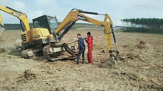 masang trek excavator sany sy55