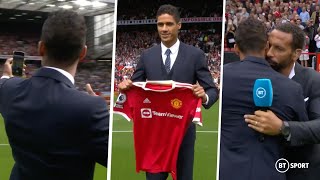 THE NOISE! 🤯🙌 Incredible Old Trafford unveiling for new signing Raphaël Varane!