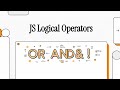 &&, ||, ! - How to use logical operators correctly in JavaScript