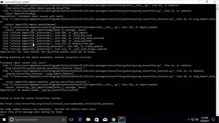 Tensorflow ImportError DLL load failed The specified module could not be found