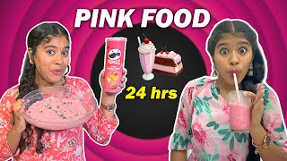 🔥We Ate Only PINK FOOD🩷 for 24 hrs😱 || Food Challenge Tamil😋 || Ammu Times ||