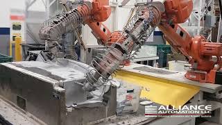 ABB 4600 Waterjet Robots for Cutting Molded Automotive Interior Components | Alliance Automation