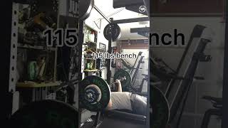 115lbs bench PR attempt