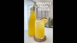 Easy to Make Pineapple Agua Fresca Recipe | www.TippingtheGlass.com | Healthy | Fresh |