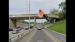 2 teens dead after car flies off overpass on Decarie Expressway 2021 12 17