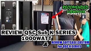 Review Subwoffer \u0026 softcase QSC Ksub dual 12 inch 1000watt