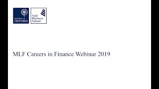 MLF Careers in Finance Webinar 2019