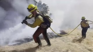 Edgewood Fire, 5% contained, one of several fires on triple-digit scorcher