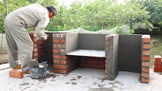 Design and construction of a home barbecue / DIY beautiful BBQ grill