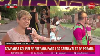 La comparsa Colirí se prepara para los carnavales de Paraná