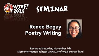 WJEF20 Seminar  Renee Begay, Poetry Writing