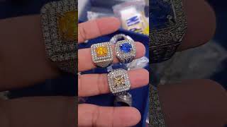 Cincin perak batu permata dan berlian berkualitas