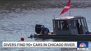 Nearly 100 cars found in Chicago River in search for missing couple