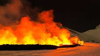 Eruzione Etna. Attività effusiva . 09 febbraio 2025