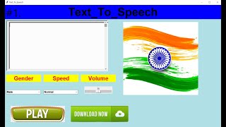 Text To Speech GUI using python tkinter || computer application || how to make software using python