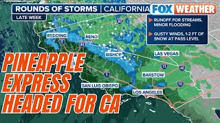 Pineapple Express Headed For California With Flooding, Wind, Snow Expected This Week
