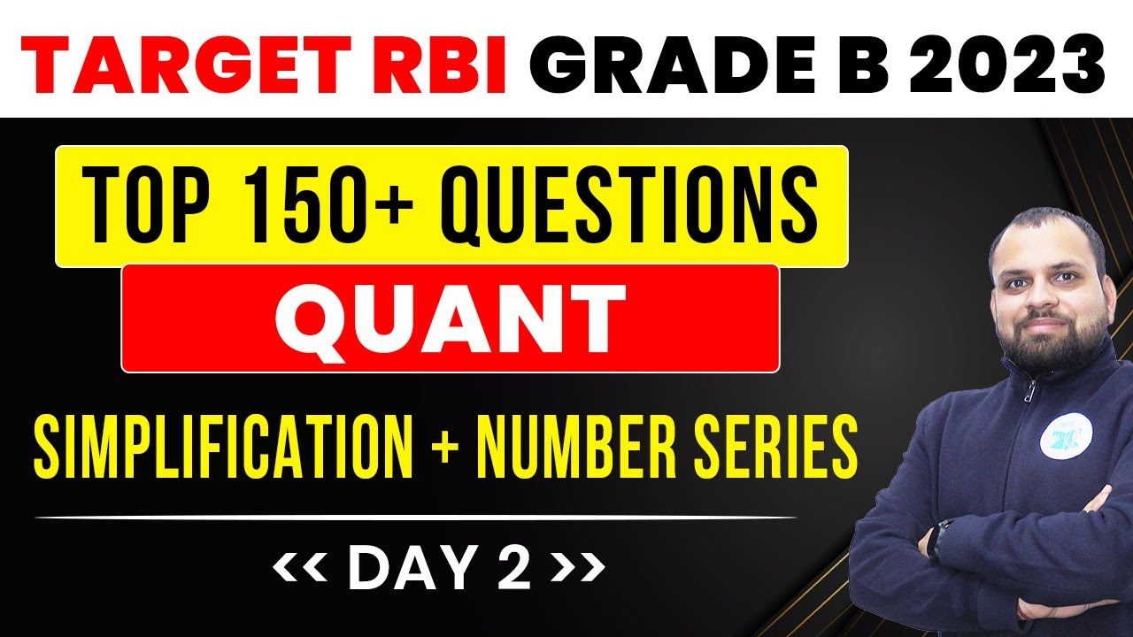 RBI Grade B Quant Practice MCQs | Phase 1 Quant Important Topics | RBI ...