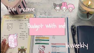 Budget with me! | 18 year old budget | Low income | Biweekly | ASMR