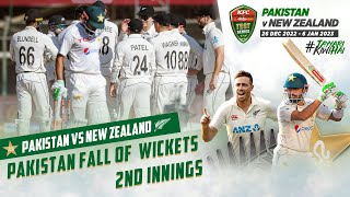 Pakistan Fall of Wickets 2nd Innings | Pakistan vs New Zealand | 1st Test Day 5 | PCB | MZ2L