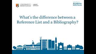 Reference List v Bibliography - what's the difference?