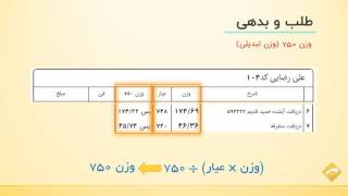 حسابداری طلا - فرمول تبدیل عیار و محاسبه وزن750