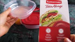 Rubbermaid TakeAlongs Square Food Storage Containers (2.9 Cups)