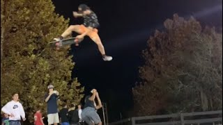 Backflip Christ-air on skateboard!! Treaty skatepark St. Augustine Fl.