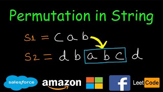 Permutation in String | Leetcode #567 | Anagram of string s1 in string s2