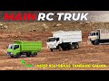 MIRIP ASLI !!! MAIN RC TRUK DI BEKAS GALIAN TAMBANG TANAH ~ RC TRUK HINO ISUZU MITSUBISHI