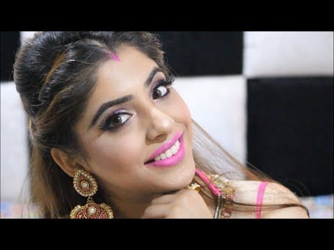 EASY INDIAN WEDDING HAIRSTYLE TUTORIAL | FRONT TWISTED BRAID WITH PUFF EASY INDIAN WEDDING HAIRSTYLE TUTORIAL | FRONT TWISTED BRAID WITH PUFF