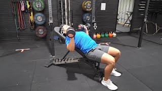 Dumbbell Incline Bench Press Eccentric | Chest | Strength and Conditioning Exercises