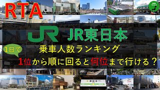 【検証】397_JR東日本乗車人数順位を1位の駅から順に回ると1日でどこまで回れるか【RTA】【妄想】