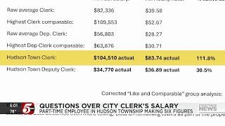 Questions raised over 6-figure salary of Hudson Township clerk