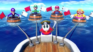 Mario Party Superstars Minigames - Waluigi vs Luigi vs Wario vs Mario