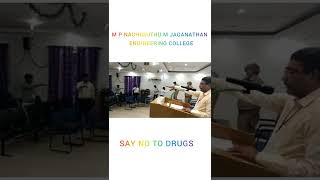 Pledge on SAY NO TO DRUGS  at  MPNMJ Engineering college,CHENNIMALAI,ERODE