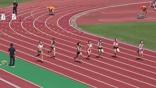 R3長野県新人　女子100ｍ予選1組（松本国際・小松）