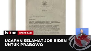 Presiden AS Ucapkan Selamat kepada Prabowo | Kabar Pagi tvOne