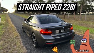 I STRAIGHT PIPED MY BMW F22 228i!! 💥💥N20 GET POPS WITH NO TUNE ❌