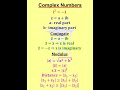 Complex Numbers Formulas -1