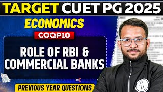 CUET PG 2025 Economics 2025 | Role of RBI and Commercial Banks | PW