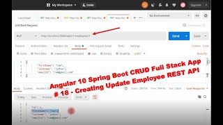 Angular + Spring Boot CRUD Full Stack App - 18 - Creating Update Employee REST API