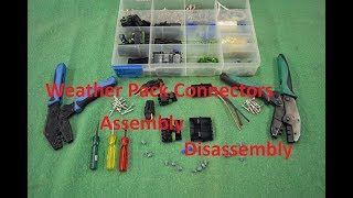 Weather Pack Connectors, Assembly Instructions, Disassembly, Crimp Tool