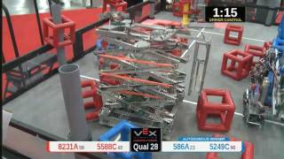 2015 VRC Tech Q28 - 8231A 5588C vs 586A 5249C - 50 to 54 - VEX Worlds 2015 - Technology Division